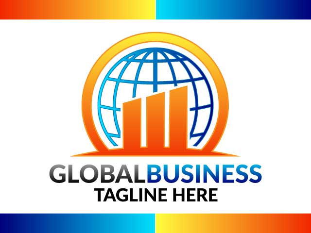 Global business company logo design our site