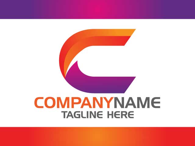 New style colorful Letter C logo design free download