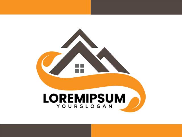 Professional and creative Home leaf logo design template free download