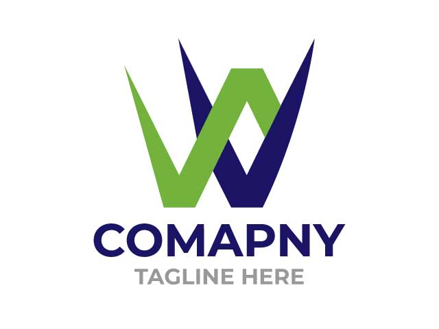 Professional and creative company WN letter logo design for free download