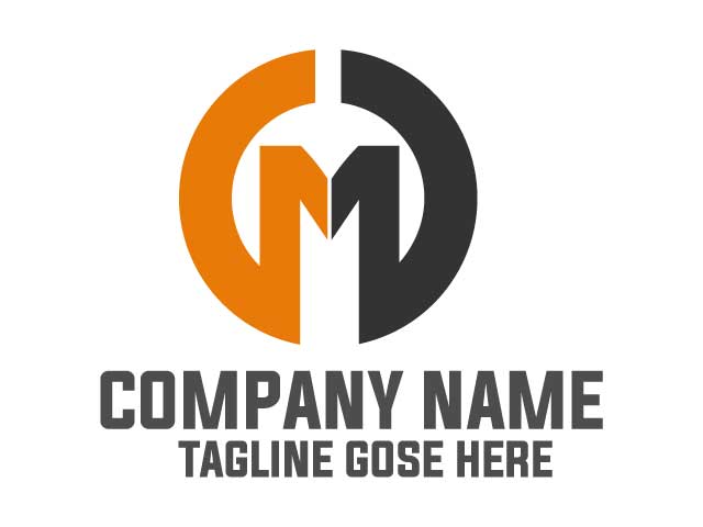 Professional and creative company letter M minimal logo design free download