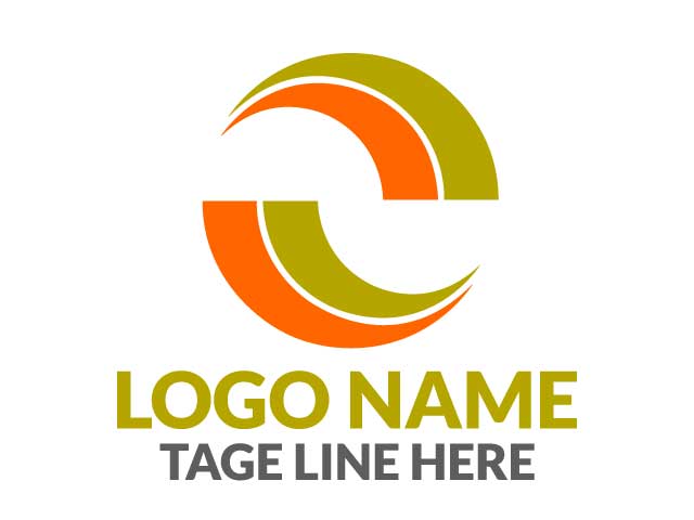 Professional and creative company two circle rotation street path design logo design free