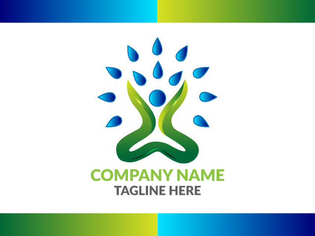 Unique yoga color and creative branding logo design download