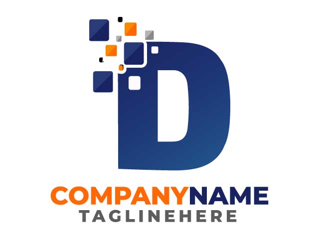 Creative company letter d logo design free download