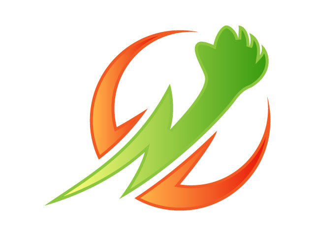 Power Fist Thunder logo design icon design free download