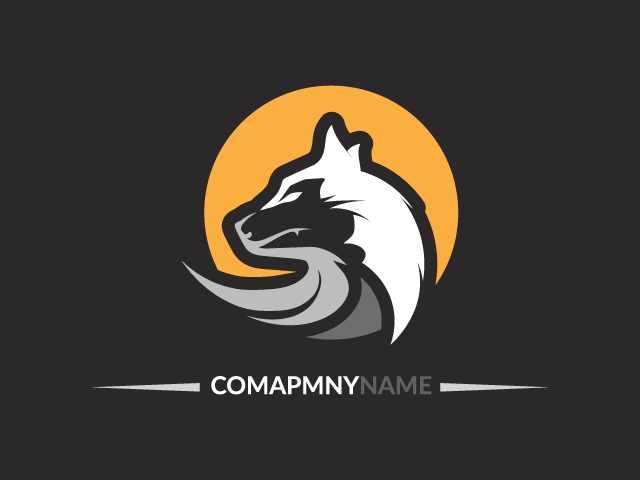 Professional and unique wolves logo fox wolf head animal logo design free download