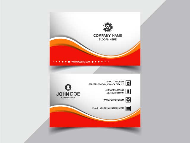 Red Yellow Black Color Business Card Design Free Download