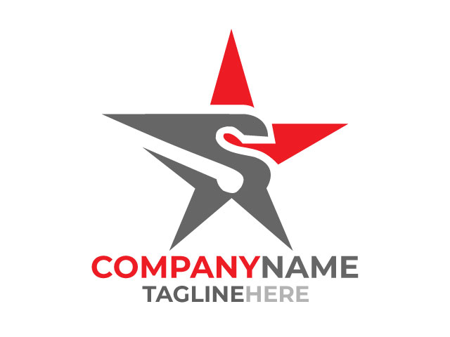 letter S star Logo design concept template vector file free download