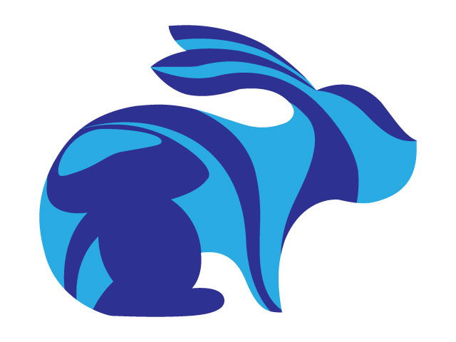 Creative colorful rabbit logo design free download
