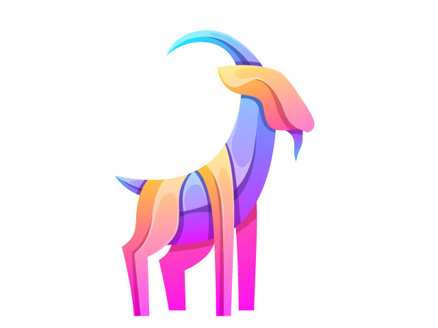 Funny Goat Logo Design Free Download