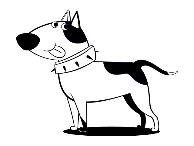 Black and white dog logo design free download