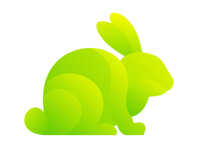 Professional colorful rabbit logo design