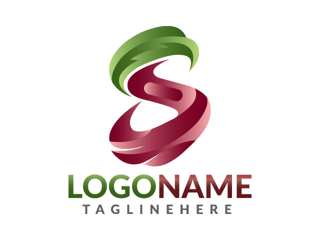 Eagle logo and letter s design combination 3d free download