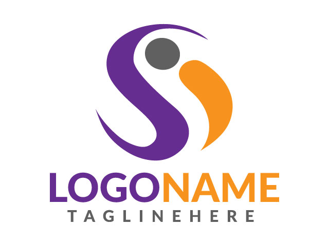 Letter initial si or is logo design vector illustration free download
