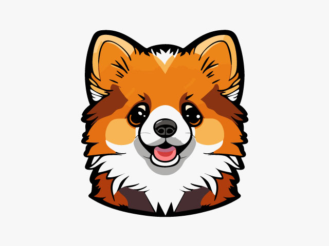 Aussiepom hand drawn cartoon sticker icon concept isolated illustration free download