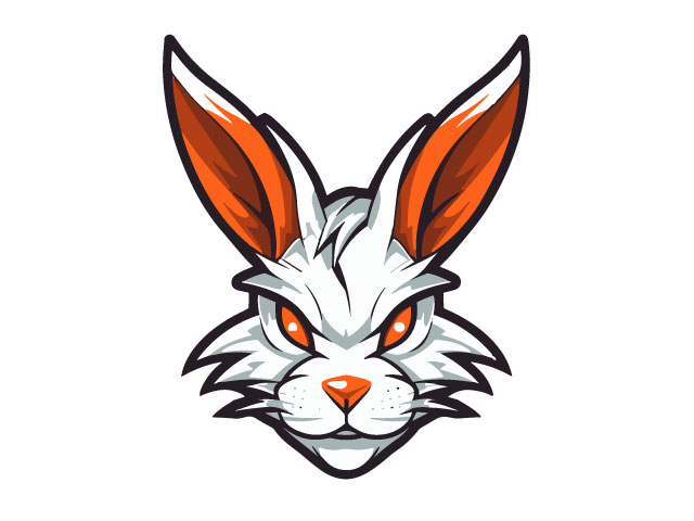 Beautiful baby rabbit 2d vector design art free download
