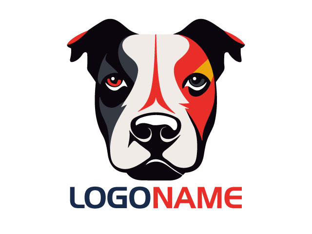 Black white and red pitbull sticker free download
