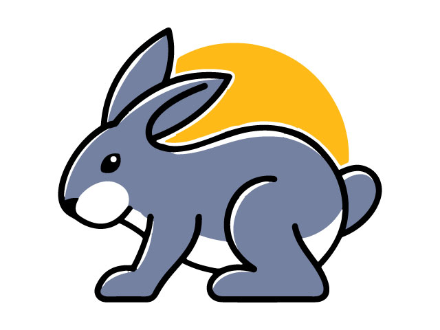Cute bunny mascot illustration icon vector icon logo flat cartoon style free download