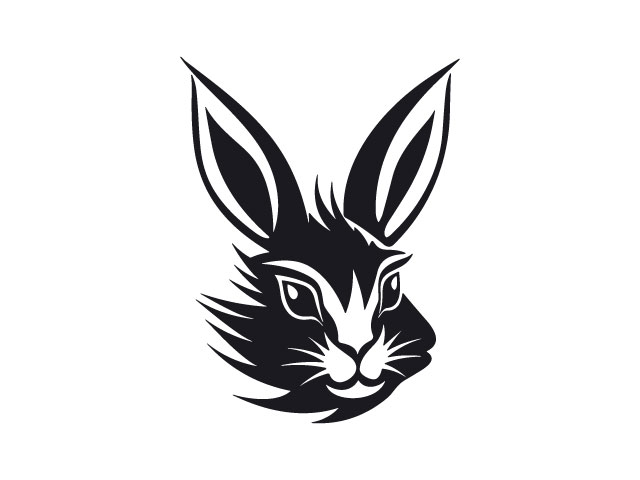 Vector logo illustration rabbit simple mascot style free download
