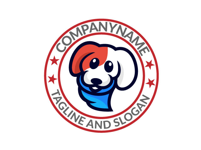 Marden and unique dog logo design free download
