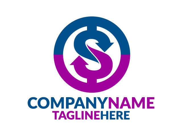 Nice logo with arrows and the letter s free download