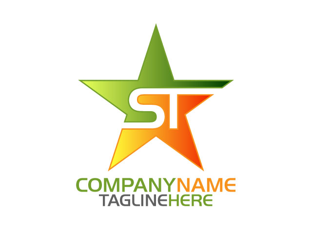 ST letter logo design free download