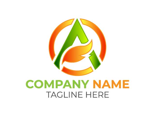 Professional and brand latter a leaf logo design free download