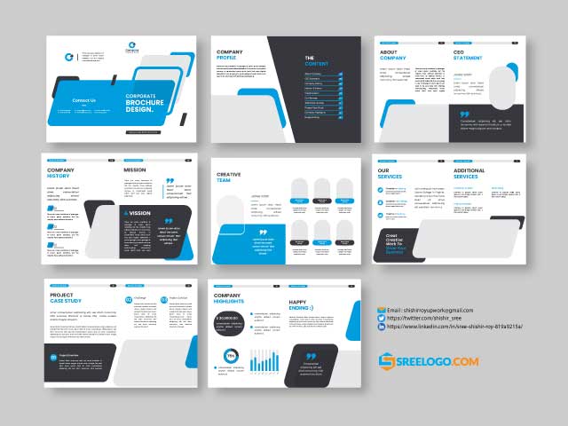 Professional business flyer template concept free download