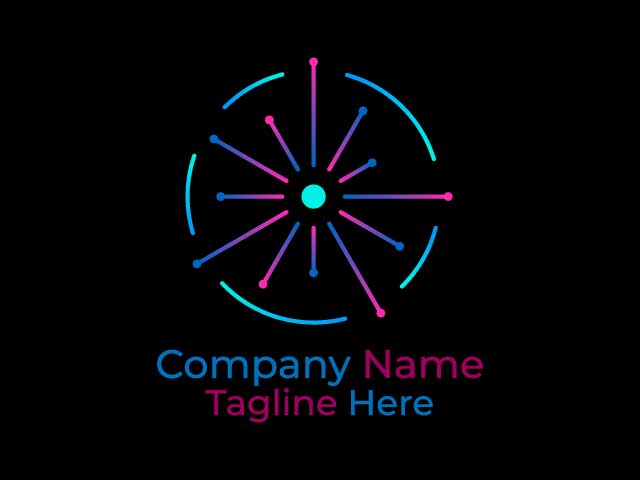 Professional technology colorful logo design free download