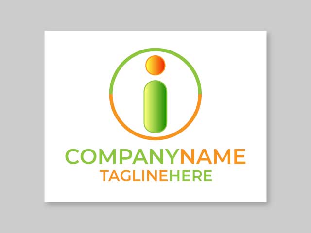 Letter i logo design free download