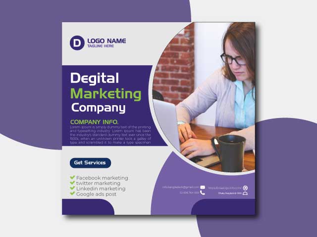 Digital marketing agency post design free download