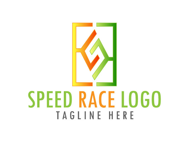 Speed Race Letter S Logo design brand free download