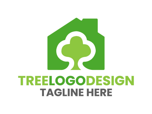 Tree Home Logo design free download