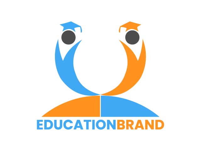 Unique education brand logo design