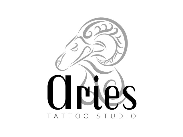 Aries Tattoo Studio Logo design