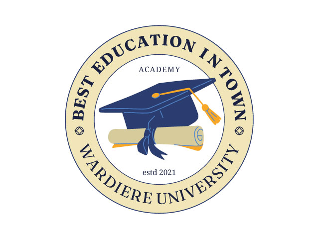 Blue Illustration University Circle Brand Logo design free download