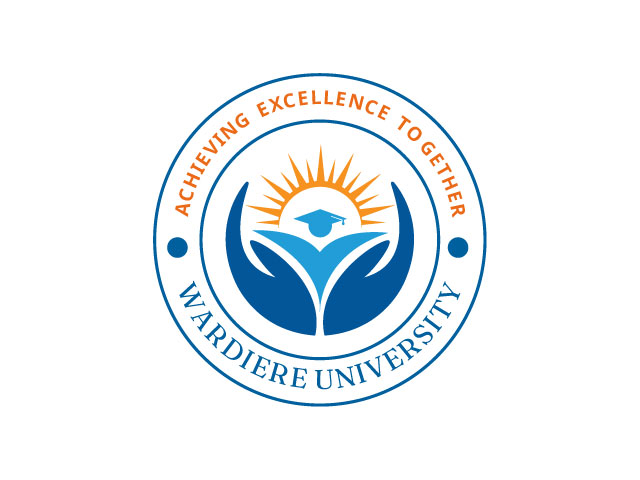 Blue & Orange Circle Illustrative Education Logo design free download