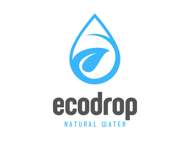 Blue modern Company Water Drop Logo design free download