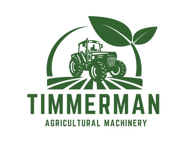 Green Flat Illustrative Agricultural Machinery Logo design free download