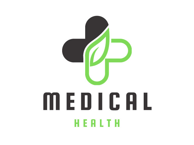 Green Minimalist Medical Logo Design free download