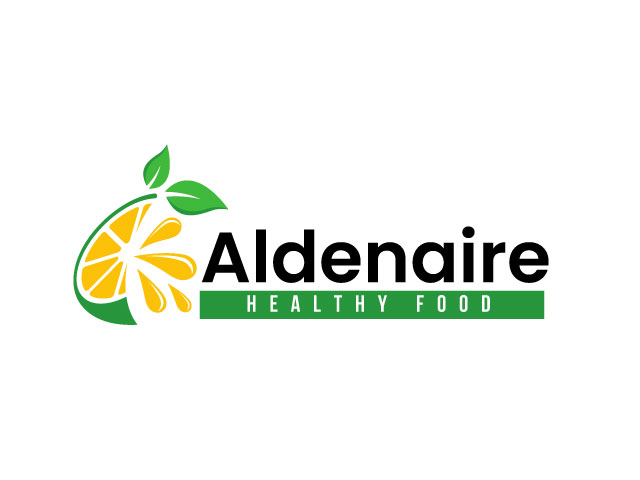 Green and Black Illustrative Healthy Food Logo Design free download