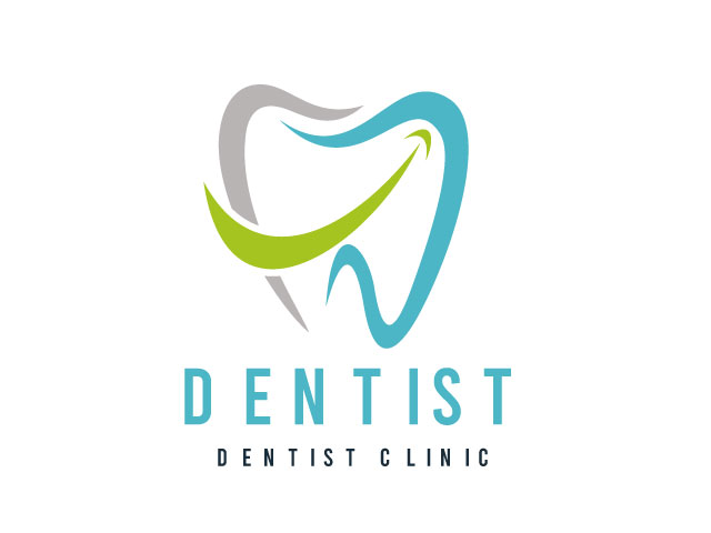 Green and Blue Illustrative Dentist Health Logo design free download
