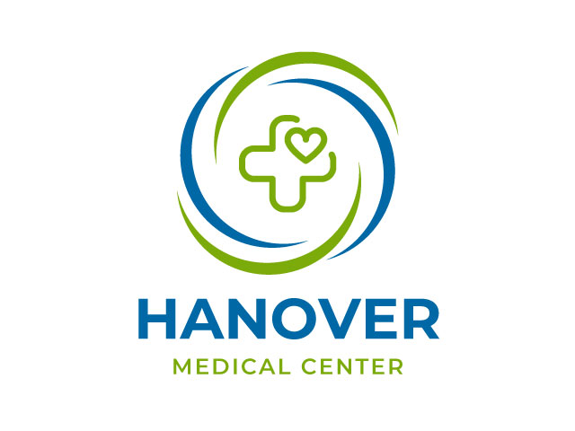 Green and Blue Square Medical Logo design free download