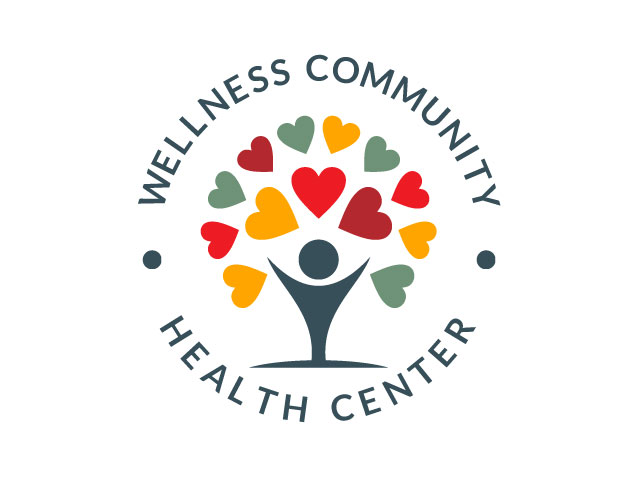 Green and Red Cute Floral Health Community Logo design free download