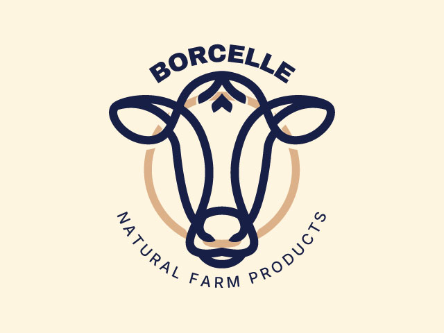 Illustrative Cow Farm Logo design free download