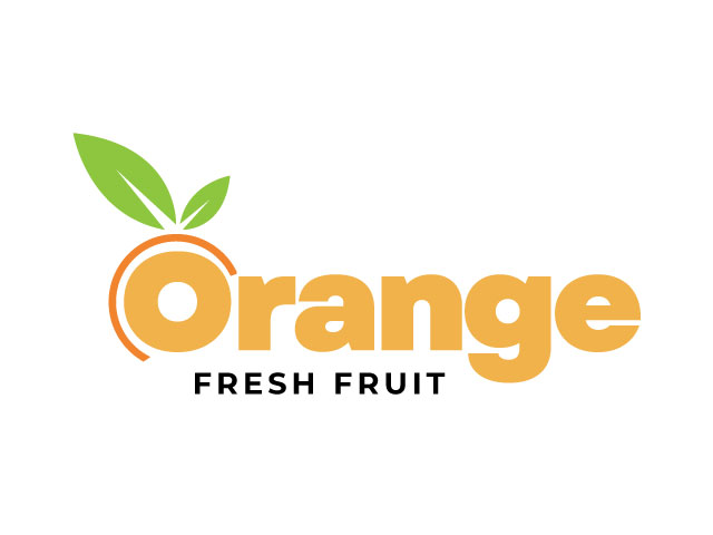 Orange Illustrated Yellow Fruit Logo design free download
