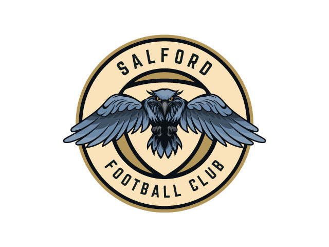 Cream Illustrative Eagle Football Club Logo design