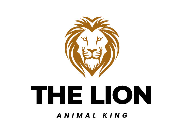 Gold vintage lion logo design free download