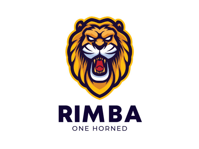 Logo Bold Minimalist Mascot Icon Lion Game Logo Instagram Post design