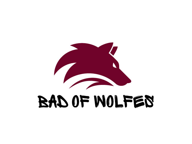 Maroon Bad Of Wolfes Logo design free download